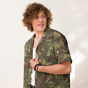 Brushstroke Rhodesian CAMO Unisex Short-Sleeve Button Shirt - Button-Up