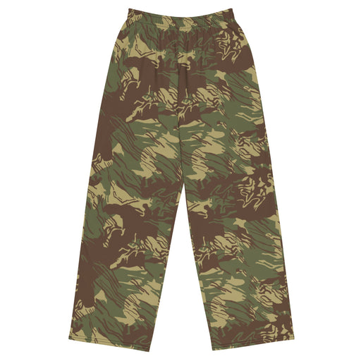 Brushstroke Rhodesian CAMO Unisex Wide-Leg Leisure Pants - 2XS - Pant