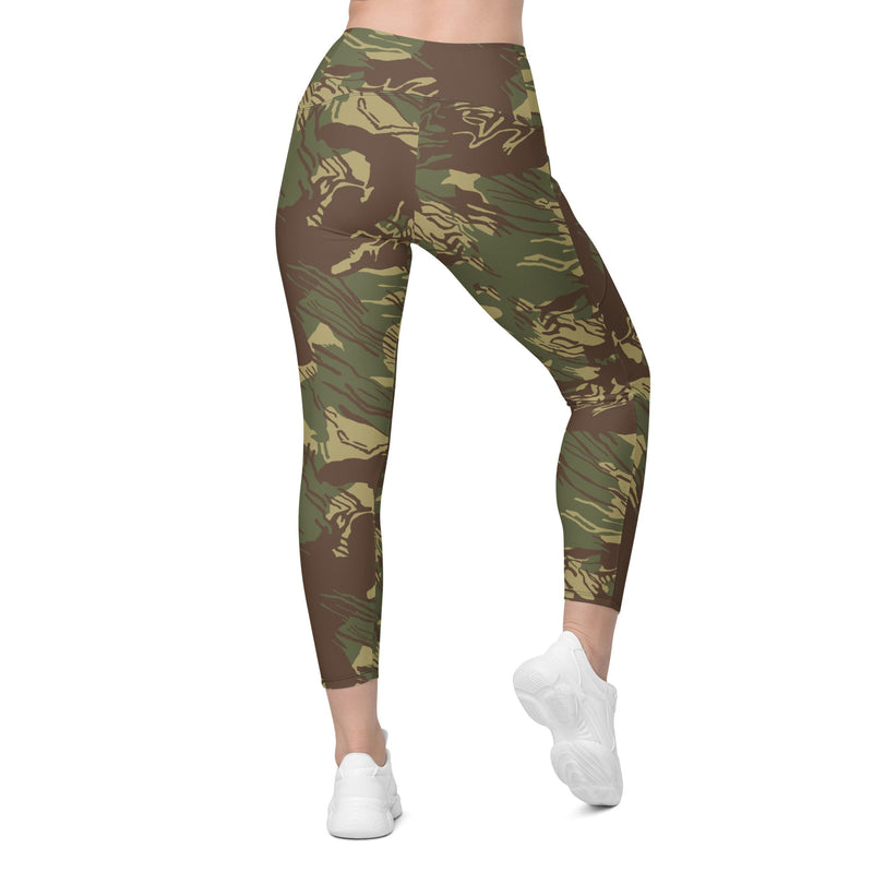 Brushstroke Rhodesian CAMO Womens Leggings with Pockets - Women