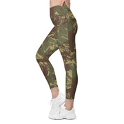 Brushstroke Rhodesian CAMO Womens Leggings with Pockets - Women
