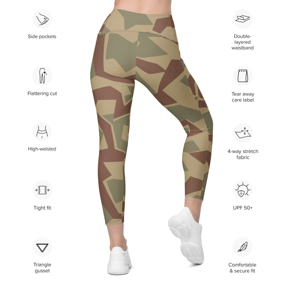 Bulgarian 1951 Splinter CAMO Leggings with pockets - Womens With Pockets