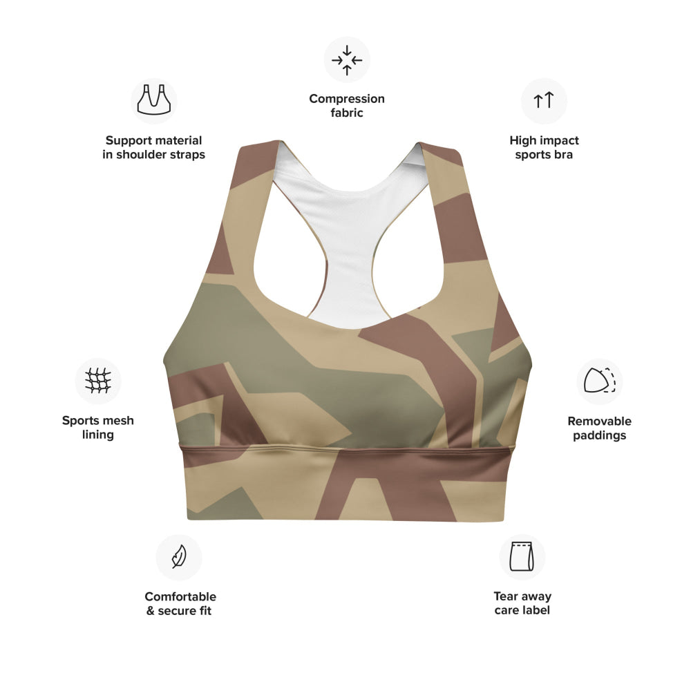 Bulgarian 1951 Splinter CAMO Longline sports bra - Womens Sports Bra