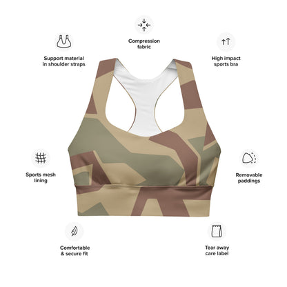 Bulgarian 1951 Splinter CAMO Longline sports bra - Womens Sports Bra