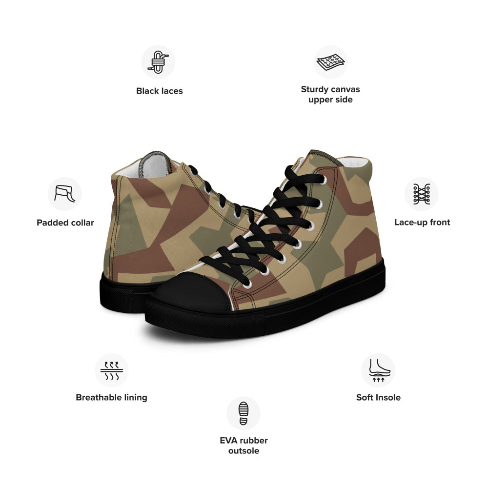 Bulgarian 1951 Splinter CAMO Men’s high top canvas shoes - Mens High Top Canvas Shoes