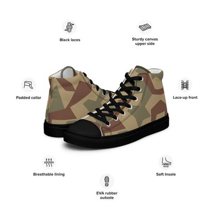 Bulgarian 1951 Splinter CAMO Men’s high top canvas shoes - Mens High Top Canvas Shoes