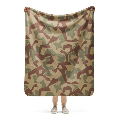 Bulgarian 1951 Splinter CAMO Sherpa blanket - 50″×60″ - Blanket