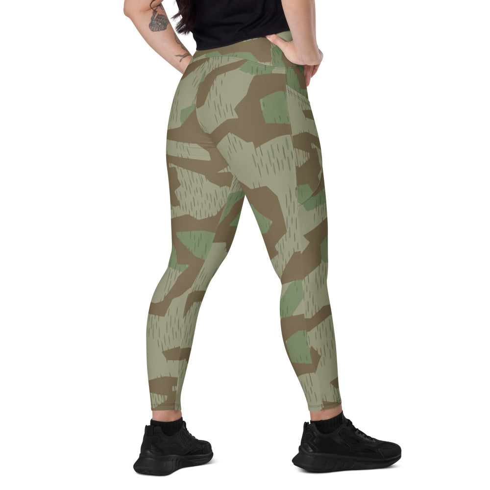 Bulgarian 1968 Airborne Splinter CAMO Leggings with pockets - 2XS - Womens With Pockets