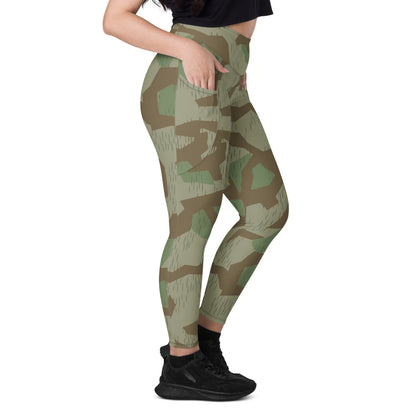 Bulgarian 1968 Airborne Splinter CAMO Leggings with pockets - Womens With Pockets