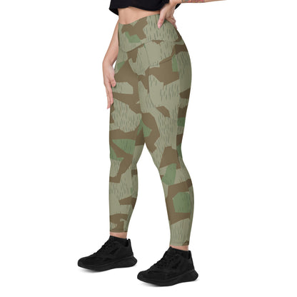 Bulgarian 1968 Airborne Splinter CAMO Leggings with pockets - Womens With Pockets