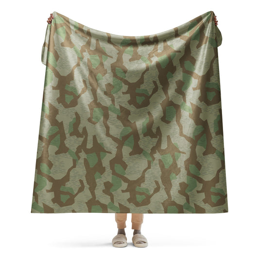 Bulgarian 1968 Airborne Splinter CAMO Sherpa blanket - 60″×80″ - Blanket