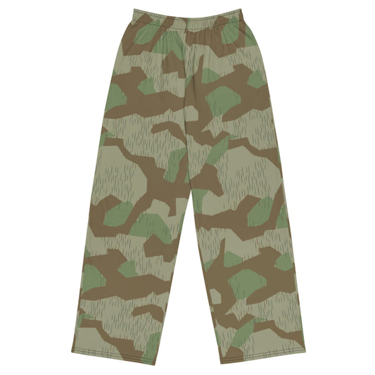 Bulgarian 1968 Airborne Splinter CAMO unisex wide-leg pants - 2XS - Unisex Wide-Leg Pants