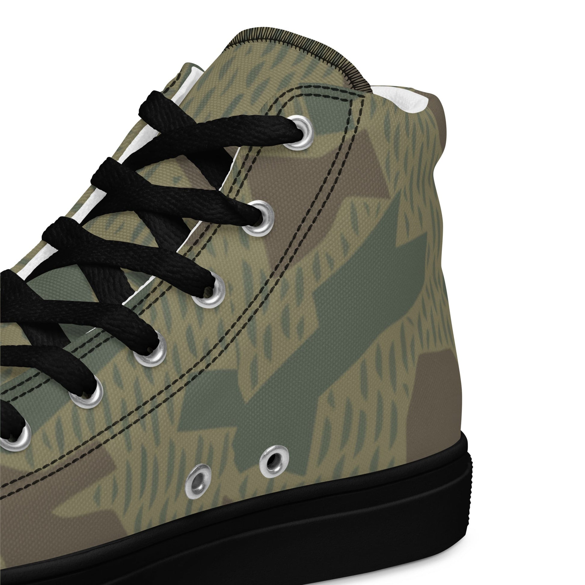 Bulgarian 1979 Splinter Airborne CAMO Mens high top canvas shoes - High Top Canvas Shoes