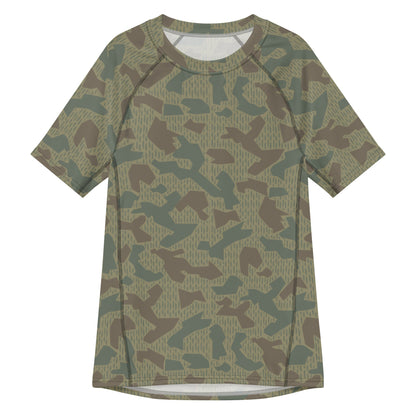Bulgarian 1979 Splinter Airborne CAMO Mens Short-Sleeve Rash Guard - 2XS - Short-sleeve Guards