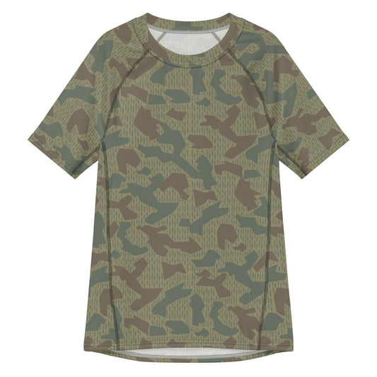 Bulgarian 1979 Splinter Airborne CAMO Mens Short-Sleeve Rash Guard - 2XS - Short-sleeve Guards