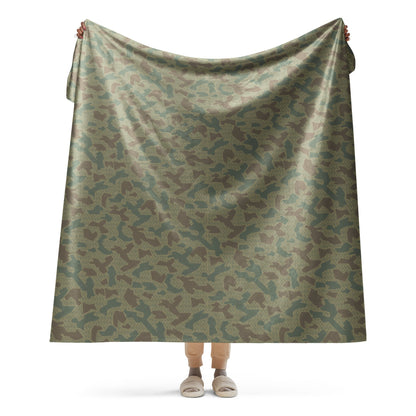 Bulgarian 1979 Splinter Airborne CAMO Sherpa Blanket - 60″×80″