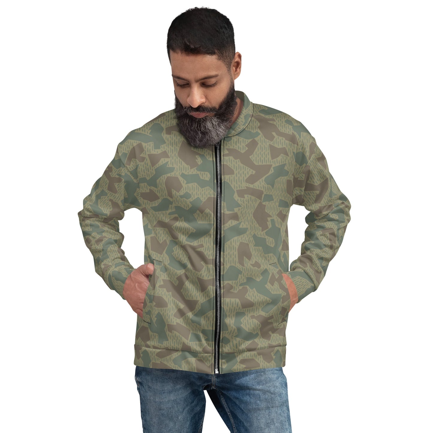 Bulgarian 1979 Splinter Airborne CAMO Unisex Bomber Jacket - XS