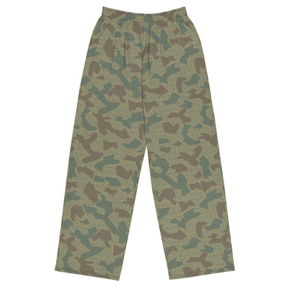 Bulgarian 1979 Splinter Airborne CAMO Unisex Wide-Leg Leisure Pants - 2XS