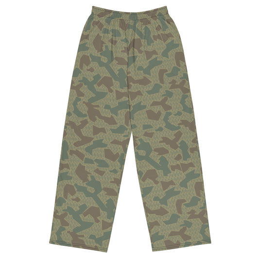 Bulgarian 1979 Splinter Airborne CAMO unisex wide-leg pants - 2XS - Wide-leg Pants
