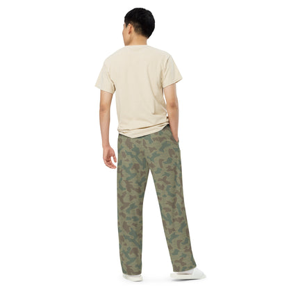 Bulgarian 1979 Splinter Airborne CAMO Unisex Wide-Leg Leisure Pants