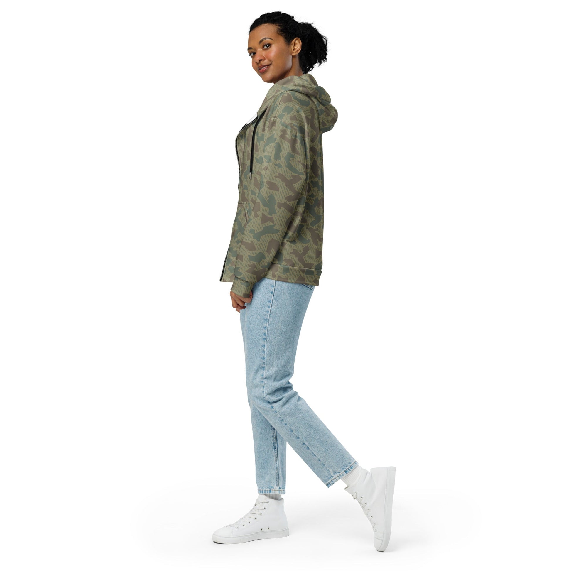 Bulgarian 1979 Splinter Airborne CAMO Unisex Zip Hoodie
