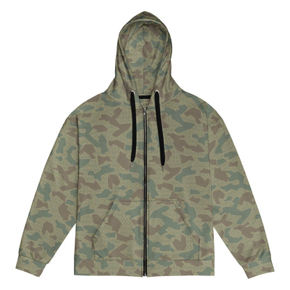 Bulgarian 1979 Splinter Airborne CAMO Unisex Zip Hoodie - 2XS