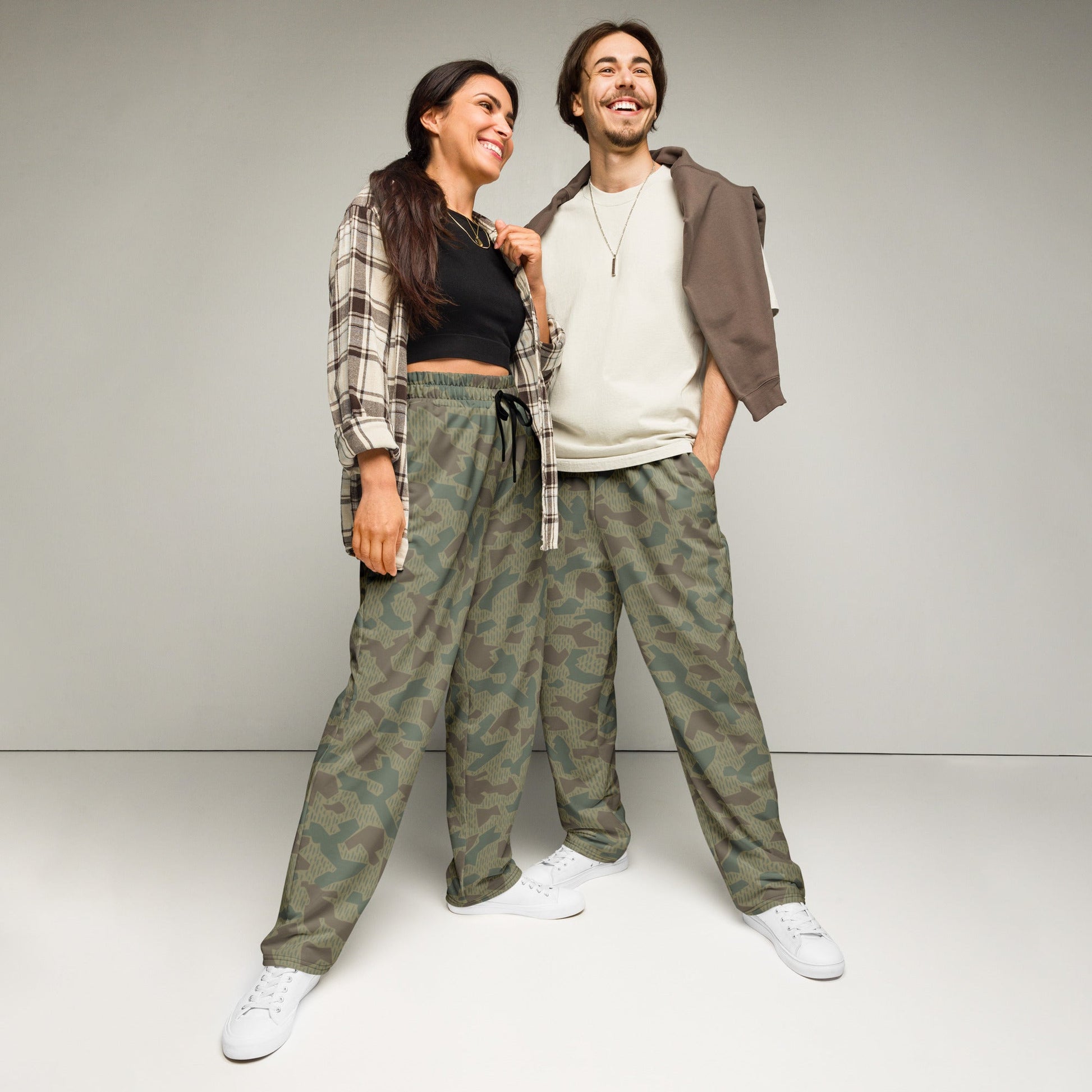 Bulgarian 1979 Splinter Airborne CAMO Unisex Wide-Leg Joggers - 2XS