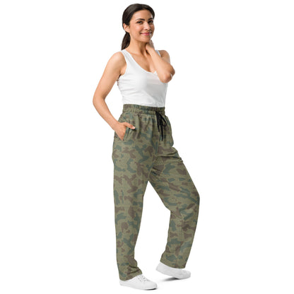 Bulgarian 1979 Splinter Airborne CAMO Unisex Wide-Leg Joggers