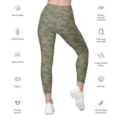 Bulgarian 1979 Splinter CAMO Leggings with pockets - Womens With Pockets