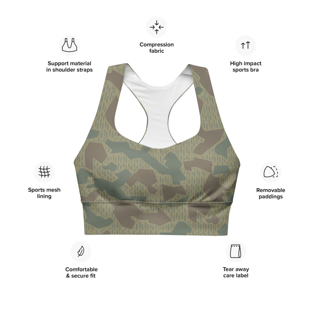 Bulgarian 1979 Splinter CAMO Longline sports bra - Womens Sports Bra