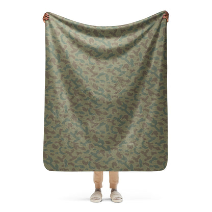 Bulgarian 1979 Splinter CAMO Sherpa blanket - 50″×60″ - Blanket