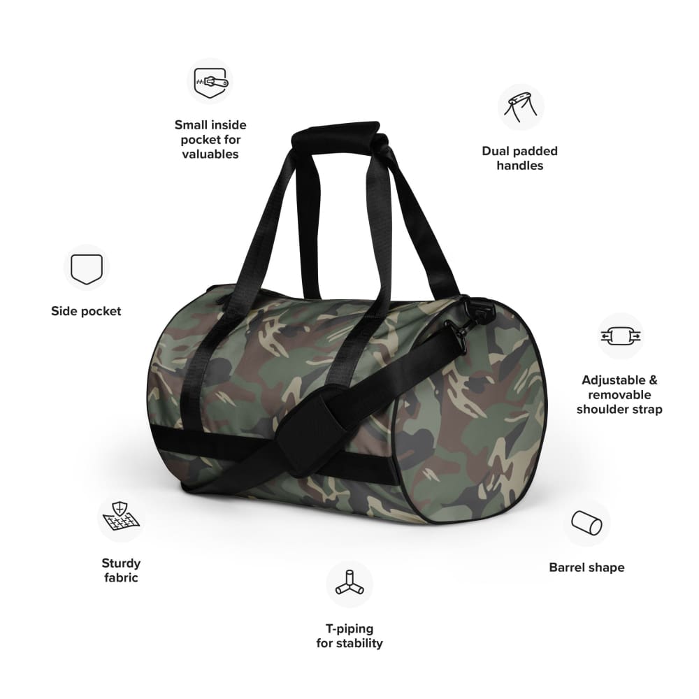 Bulgarian Army Disruptive Pattern (DPM) Temperate CAMO gym bag