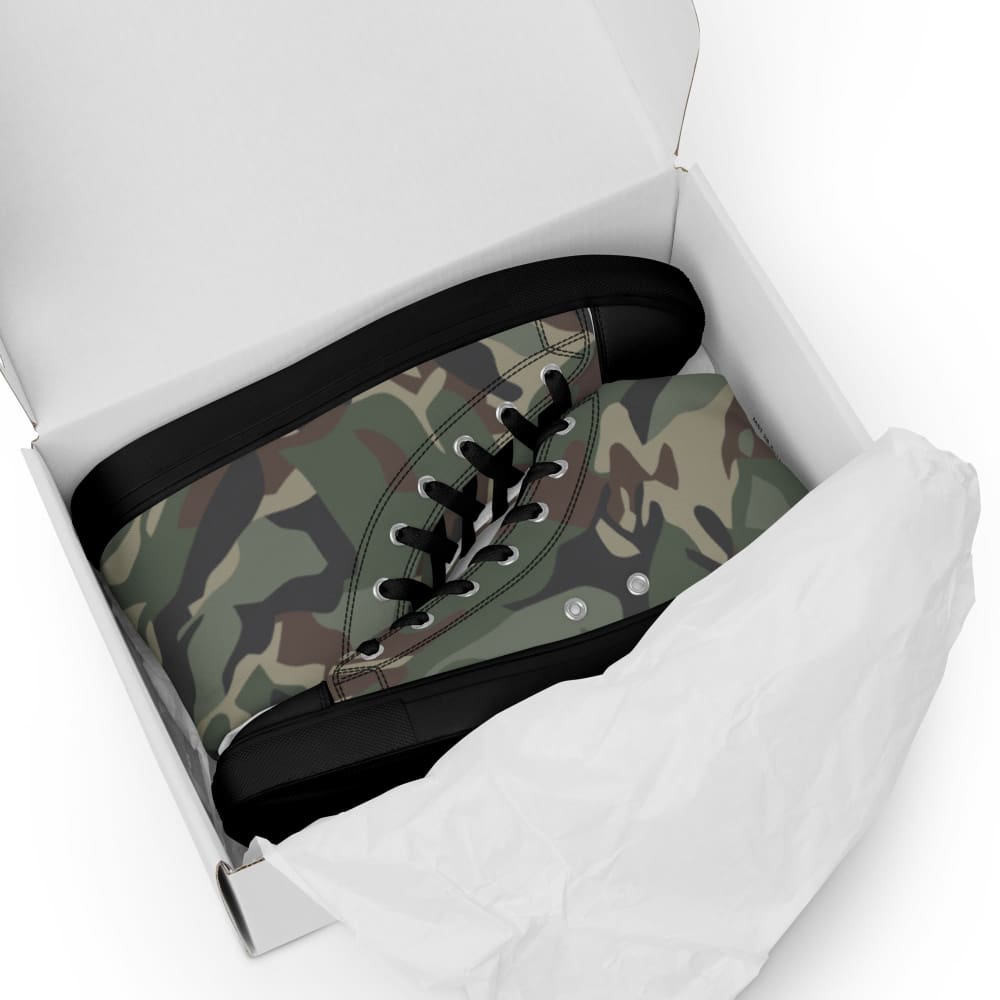 Bulgarian Army Disruptive Pattern (DPM) Temperate CAMO Men’s high top canvas shoes