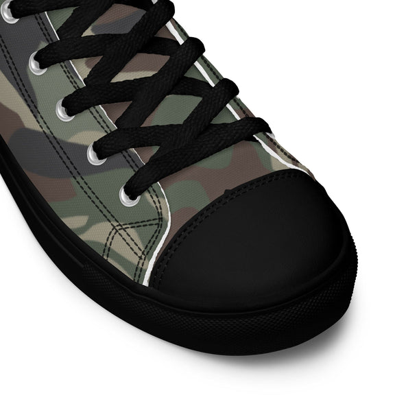 Bulgarian Army Disruptive Pattern (DPM) Temperate CAMO Men’s high top canvas shoes - High Top Canvas Shoes