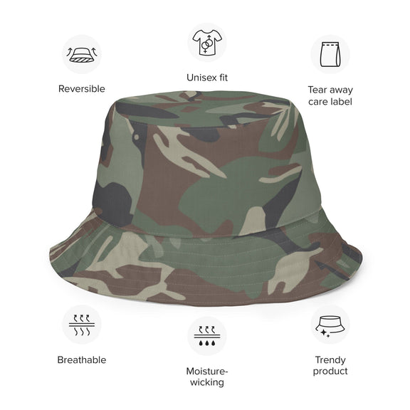 Bulgarian Army Disruptive Pattern (DPM) Temperate CAMO Reversible bucket hat - Bucket Hats