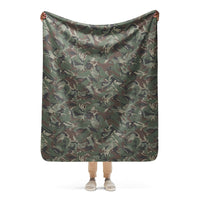 Bulgarian Army Disruptive Pattern (DPM) Temperate CAMO Sherpa blanket - 50″×60″