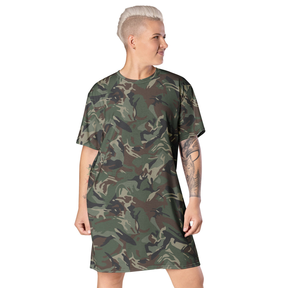 Bulgarian Army Disruptive Pattern (DPM) Temperate CAMO T-shirt dress - 2XS - Womens T-Shirt Dress