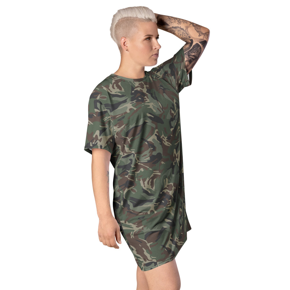 Bulgarian Army Disruptive Pattern (DPM) Temperate CAMO T-shirt dress - Womens T-Shirt Dress