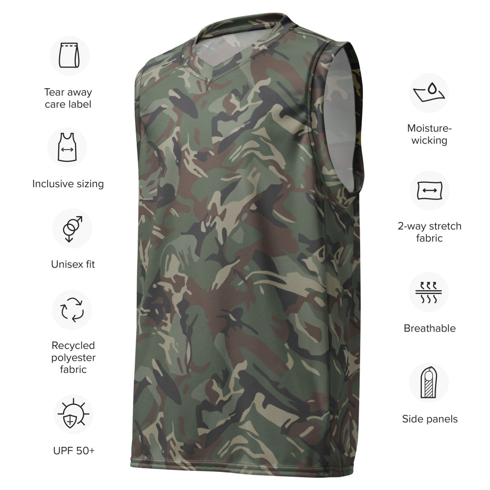 Bulgarian Army Disruptive Pattern (DPM) Temperate CAMO unisex basketball jersey - Unisex Basketball Jersey