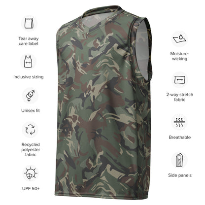 Bulgarian Army Disruptive Pattern (DPM) Temperate CAMO unisex basketball jersey - Unisex Basketball Jersey