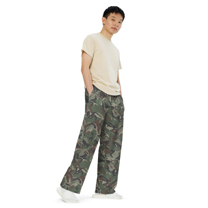 Bulgarian Army Disruptive Pattern (DPM) Temperate CAMO unisex wide-leg pants - Unisex Wide-Leg Pants