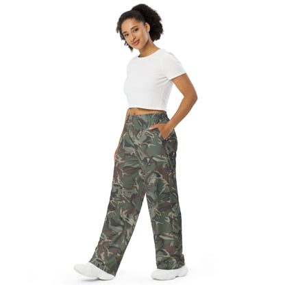 Bulgarian Army Disruptive Pattern (DPM) Temperate CAMO unisex wide-leg pants - Unisex Wide-Leg Pants