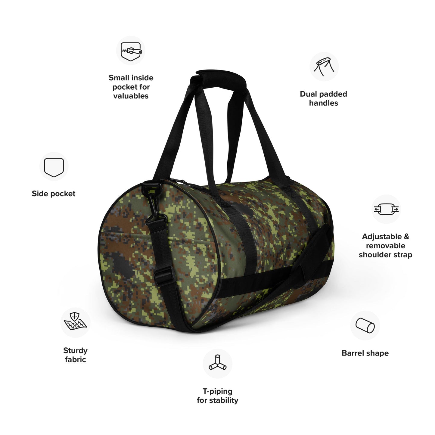 Bulgarian Digital Flecktarn CAMO gym bag - Gym Bags