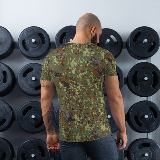 Bulgarian Digital Flecktarn CAMO Mens Athletic T-shirt - T-Shirts