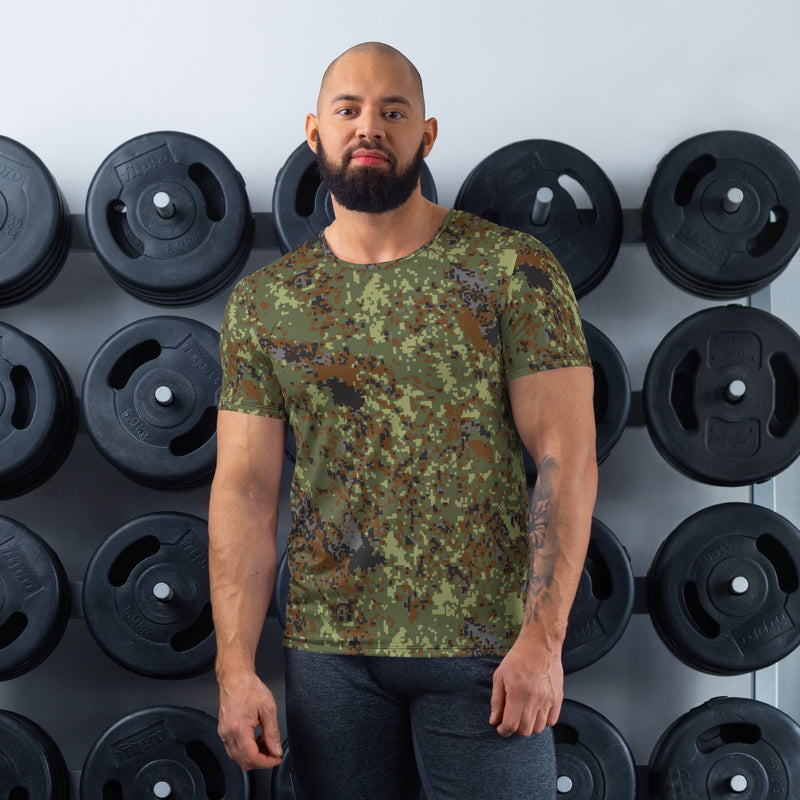 Digital Flecktarn Balkan CAMO Mens Athletic T-Shirt - XS - Shirt