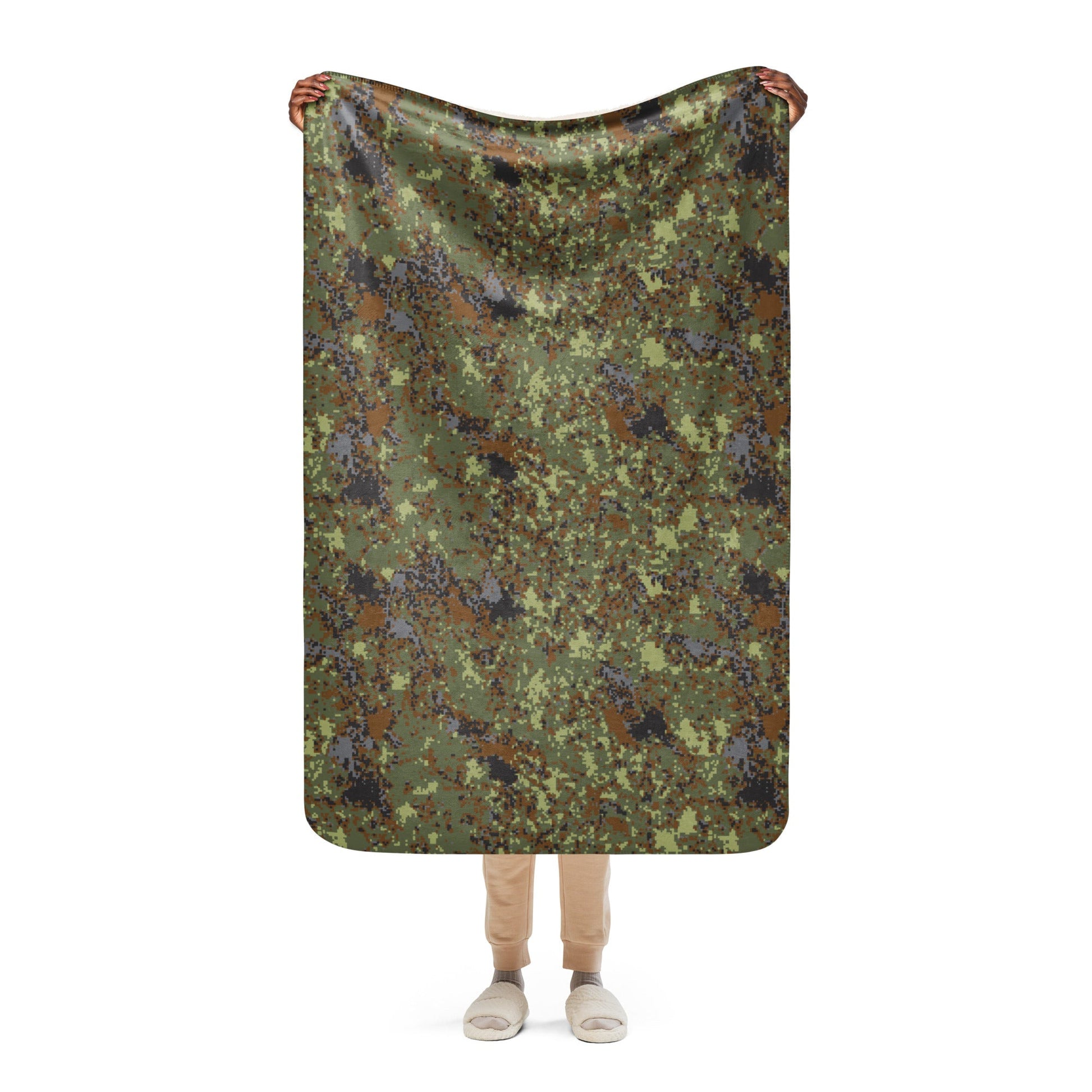 Bulgarian Digital Flecktarn CAMO Sherpa blanket - 37″×57″ - Blankets