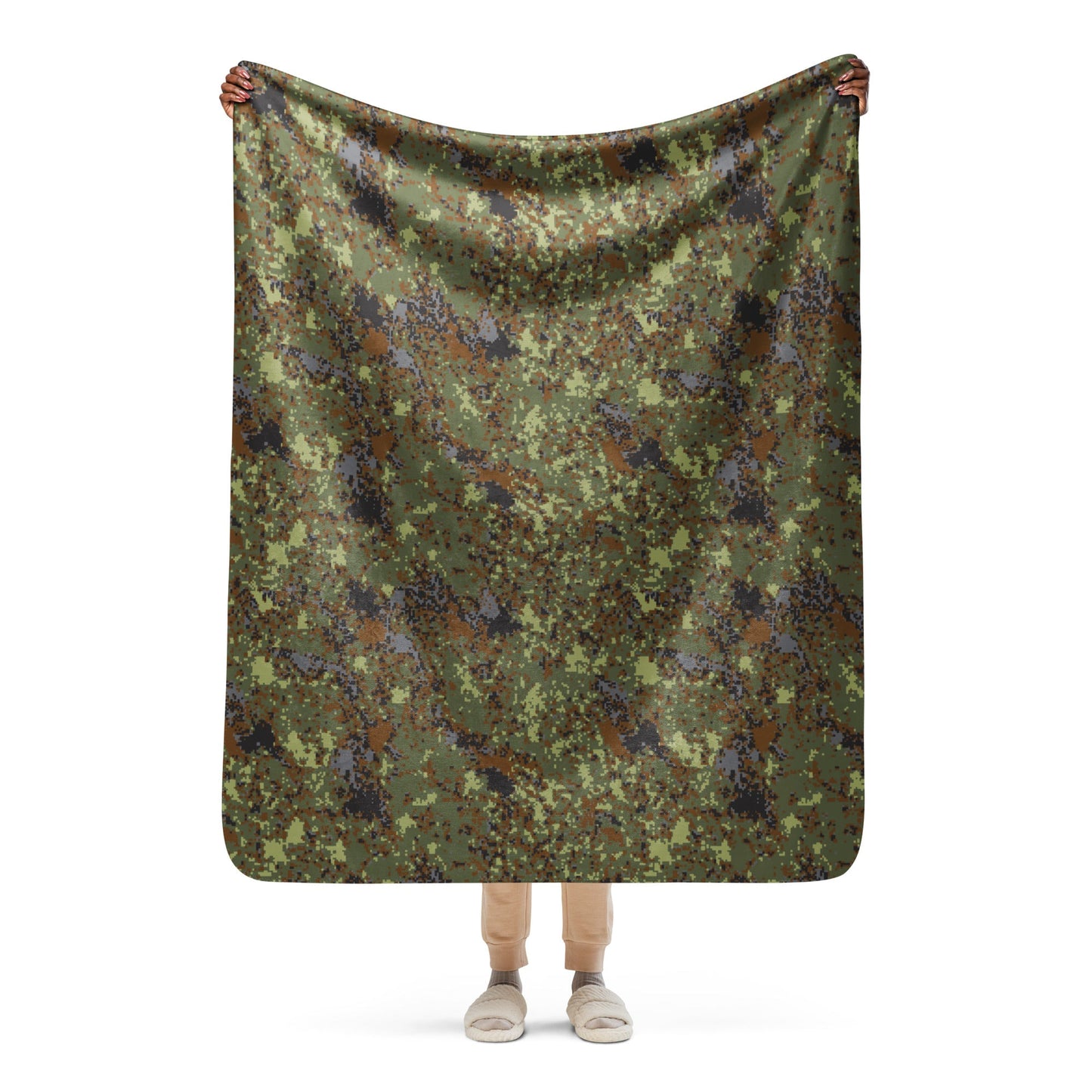 Bulgarian Digital Flecktarn CAMO Sherpa blanket - 50″×60″ - Blankets