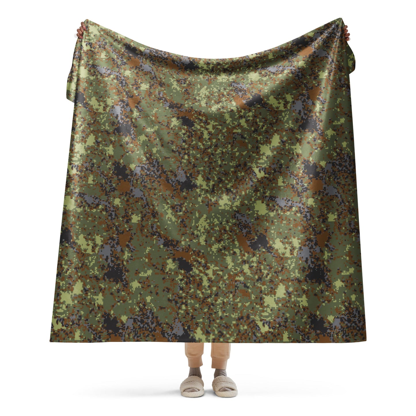 Bulgarian Digital Flecktarn CAMO Sherpa blanket - 60″×80″ - Blankets