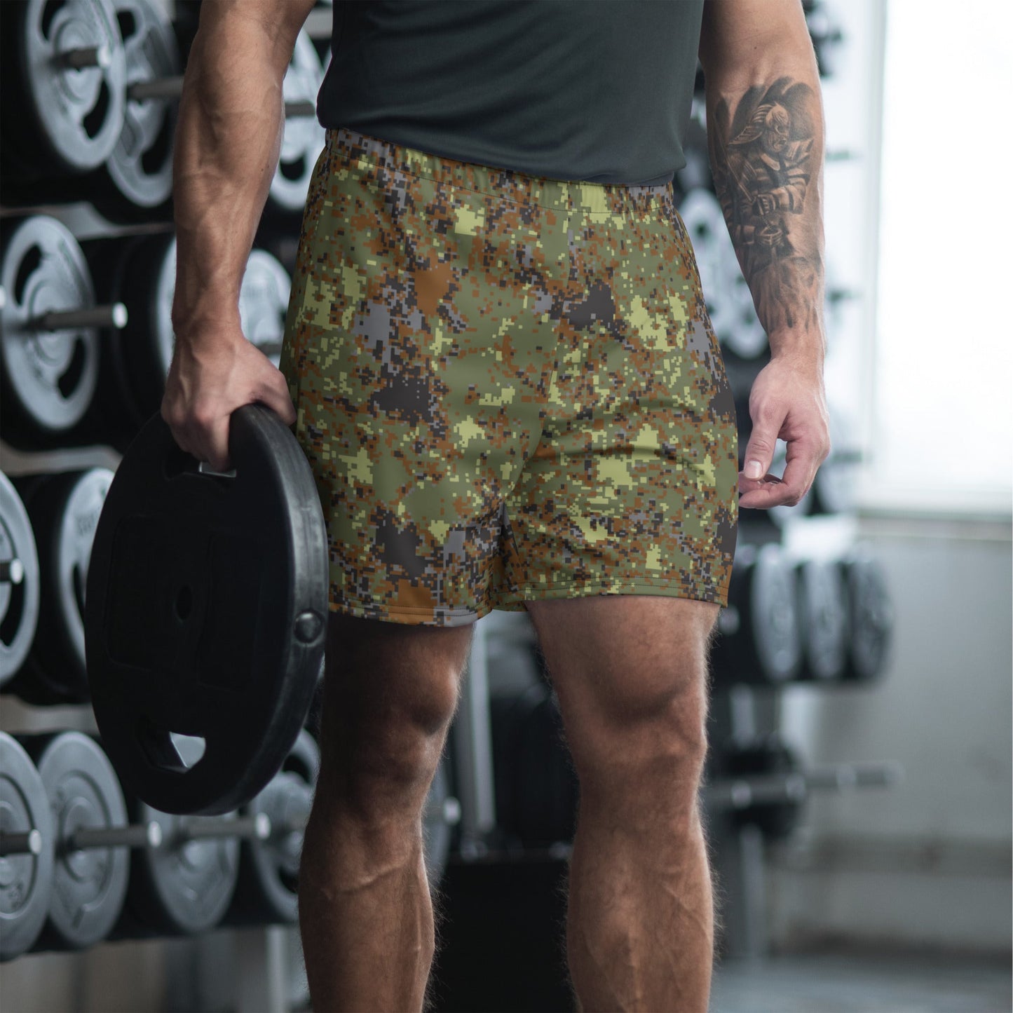 Bulgarian Digital Flecktarn CAMO Unisex Athletic Long Shorts - 2XS