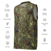 Digital Flecktarn Balkan CAMO Unisex Basketball Jersey