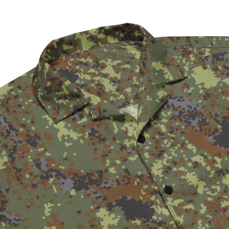 Digital Flecktarn Balkan CAMO Unisex Short-Sleeve Button Shirt - Button-Up